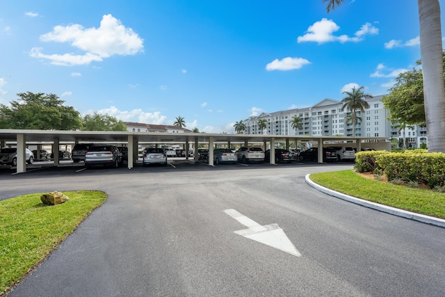 view of parking / parking lot