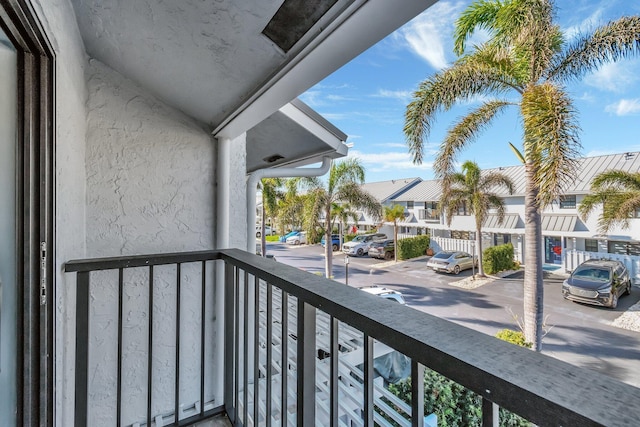 balcony featuring a residential view