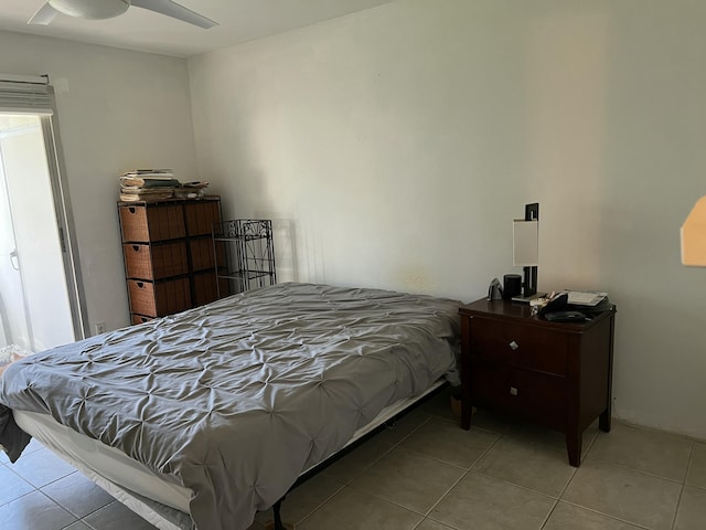 view of tiled bedroom