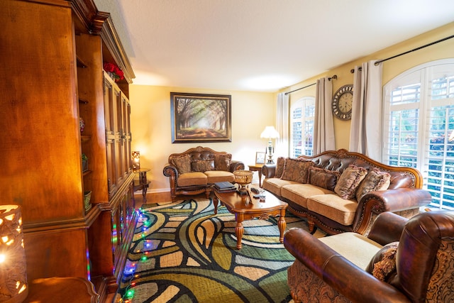 living room featuring hardwood / wood-style floors