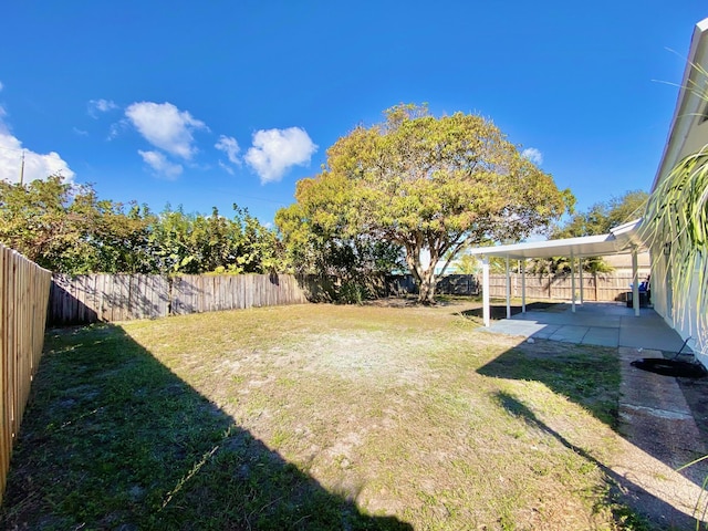 view of yard featuring a patio area