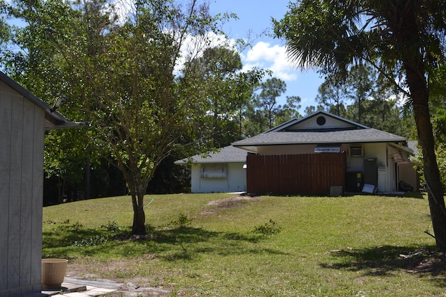 view of grassy yard