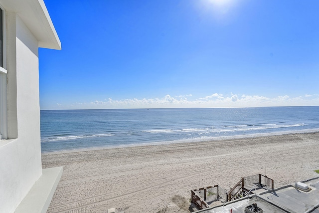 water view with a view of the beach