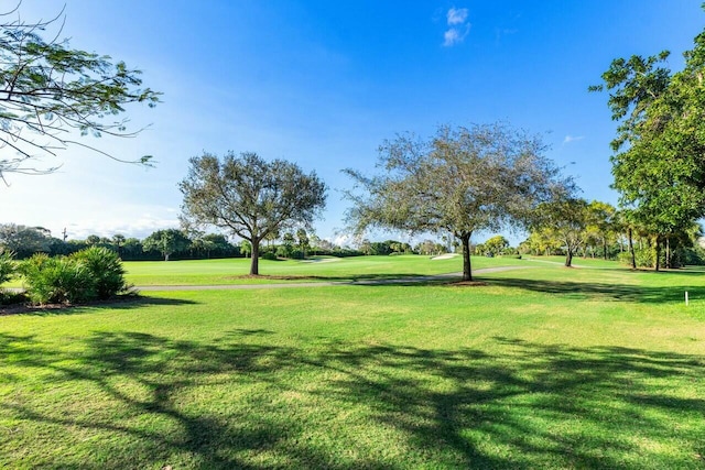 view of community featuring a lawn