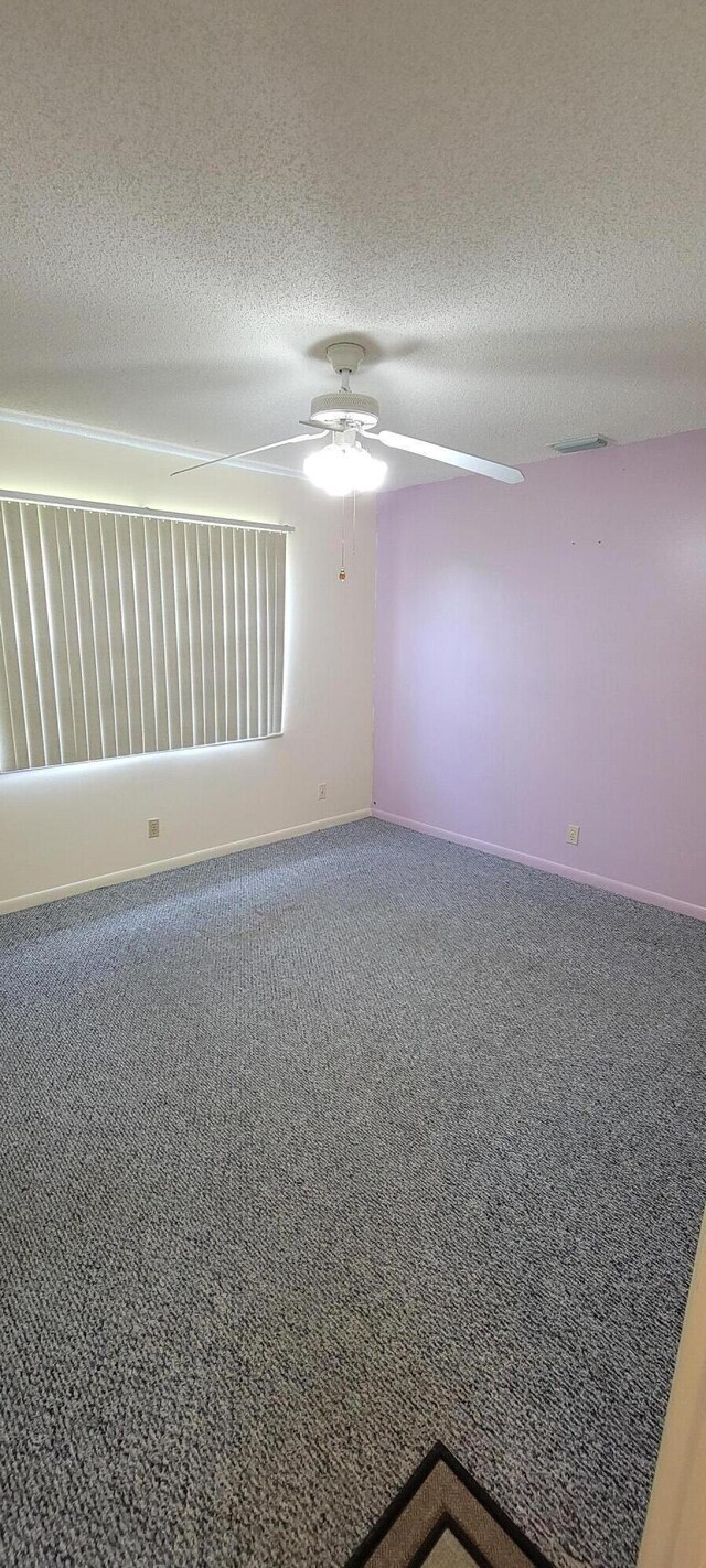 1747 W Royal Tern Ln Unit 1, Fort Pierce, FL 34982 - carpeted spare room with a ceiling fan and a textured ceiling