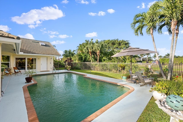 view of pool with a patio