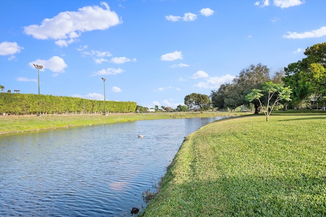 view of water feature