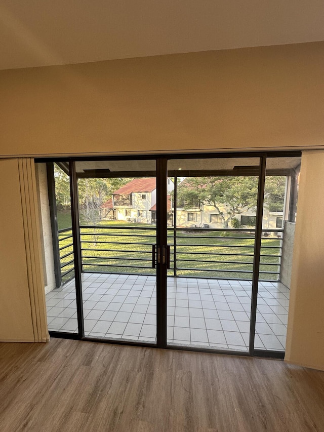 entryway featuring wood-type flooring and plenty of natural light