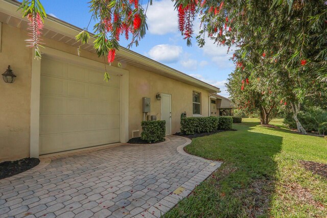 exterior space with a front yard