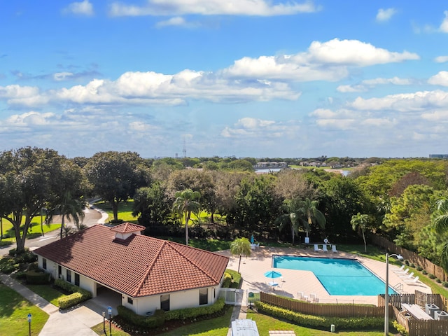 view of pool with a patio area