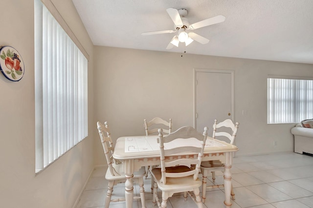 950 Flanders T, Delray Beach, FL 33484 - dining area featuring ceiling fan and light tile patterned flooring