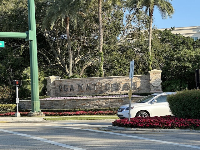 view of community sign