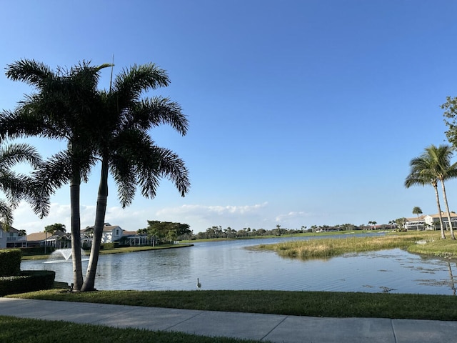 view of water feature