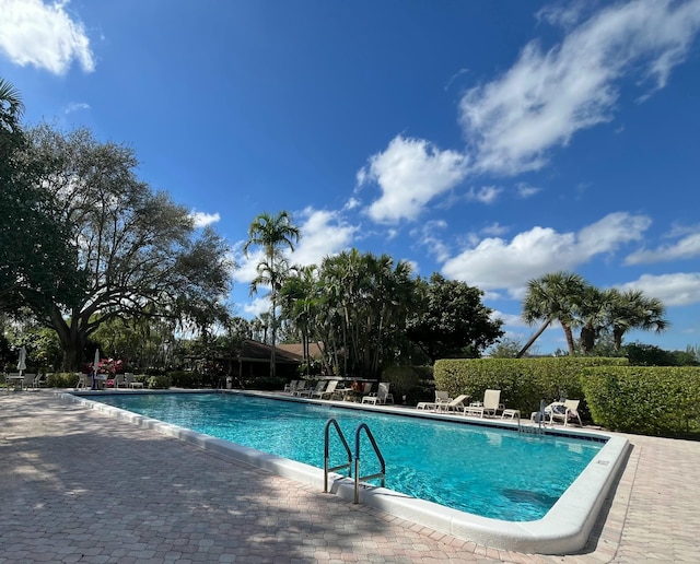 view of pool with a patio area