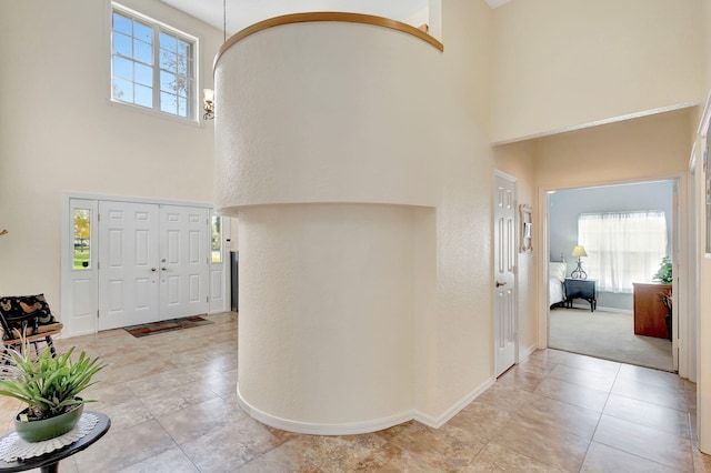 entrance foyer with a high ceiling