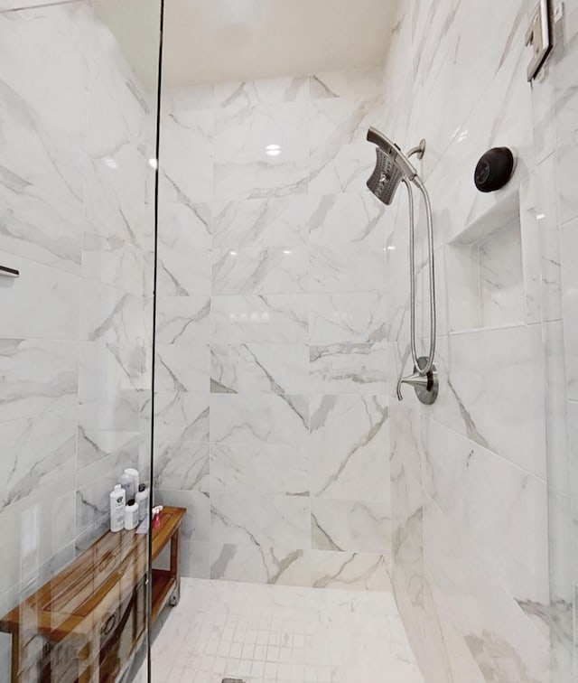 bathroom with an enclosed shower