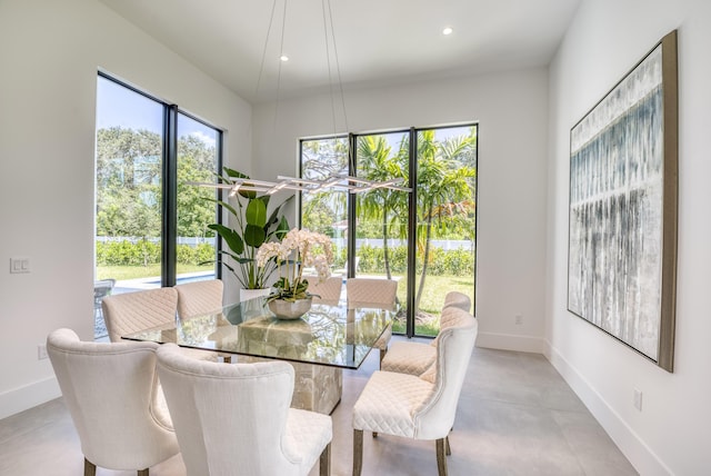 view of dining space