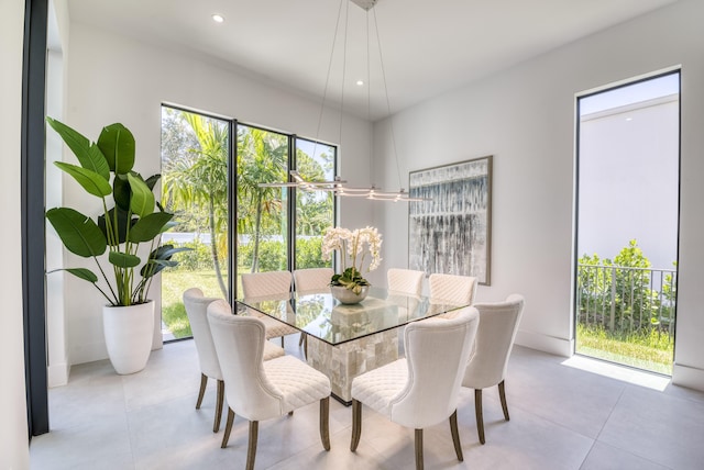 view of dining room