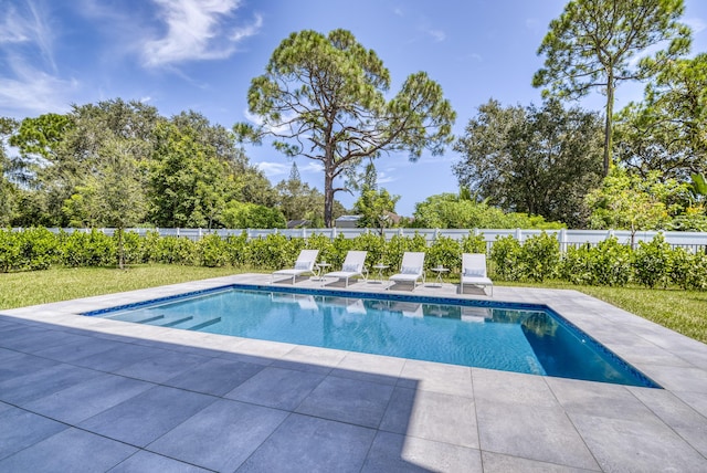 view of pool featuring a patio