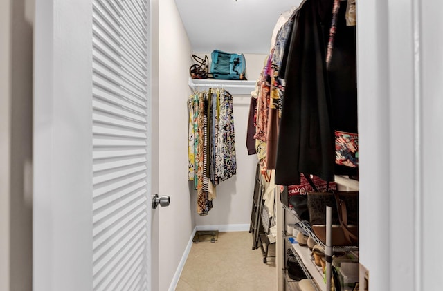 view of walk in closet