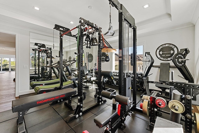 view of exercise room