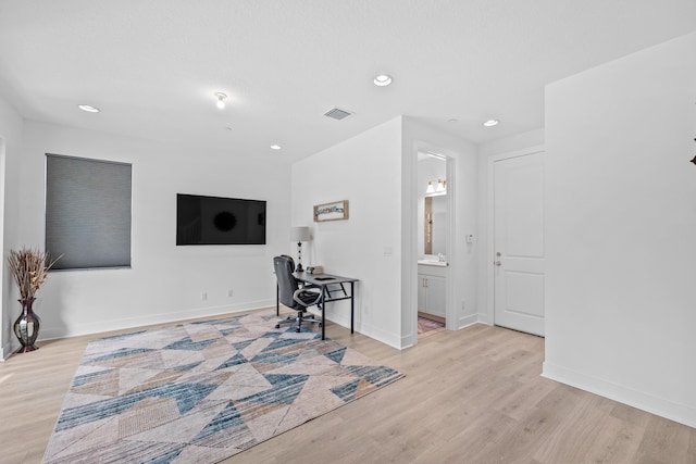 interior space featuring light hardwood / wood-style floors