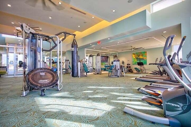 view of workout area