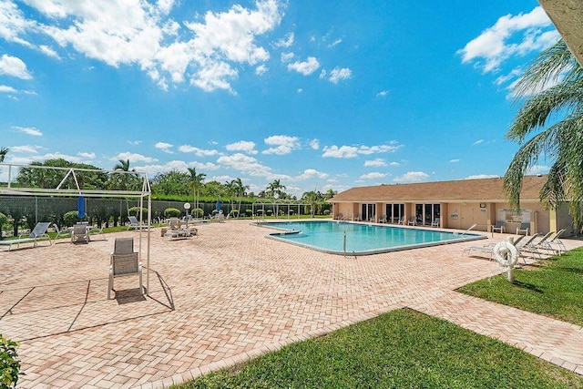 view of pool with a patio