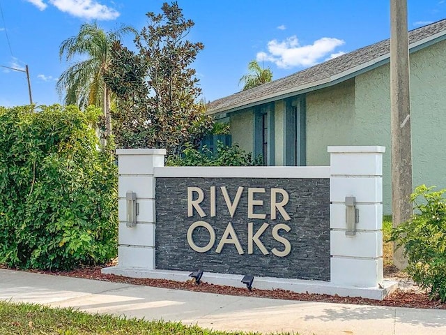 view of community sign