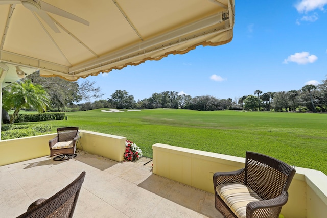 9 Par Club Cir, Village Of Golf, FL 33436 - view of patio featuring ceiling fan