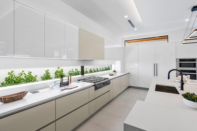 kitchen with stainless steel appliances and sink