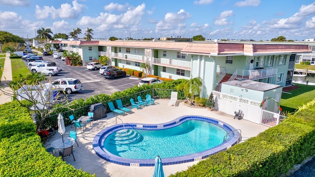 view of pool with a patio