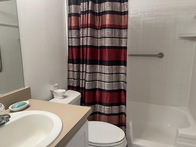 4034 Exeter Unit B, Boca Raton, FL 33434 - bathroom with toilet, shower / bath combination with curtain, and vanity