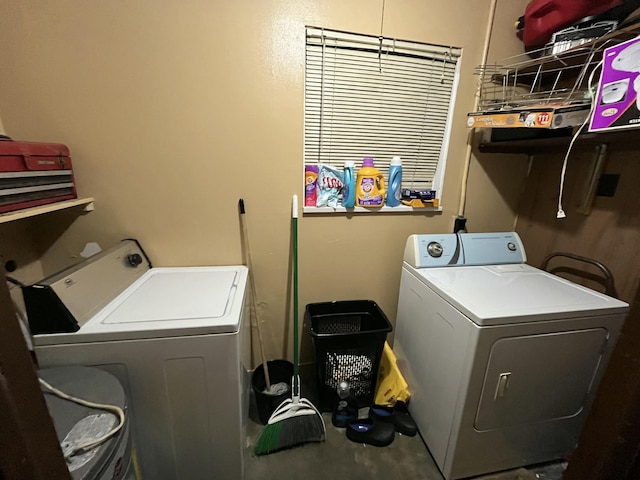 laundry area with washer and clothes dryer