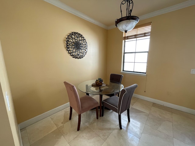 663 Hibiscus St, West Palm Beach, FL 33401 - dining space with ornamental molding