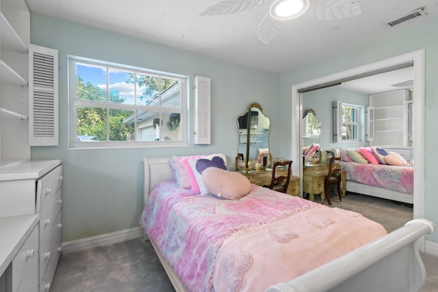 bedroom featuring a closet