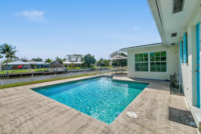 view of pool with a patio