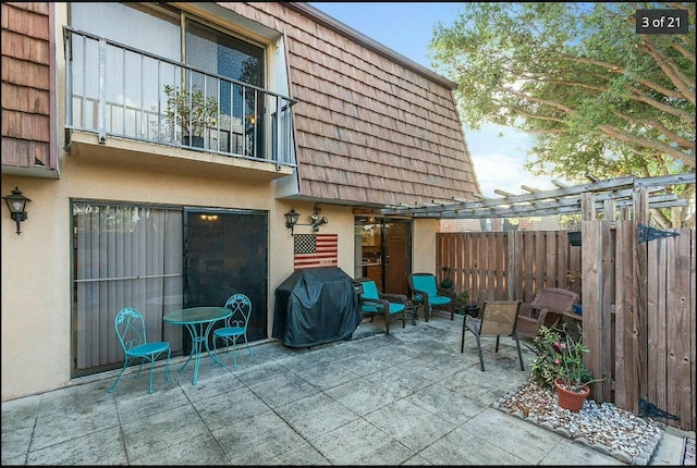 view of patio / terrace featuring grilling area