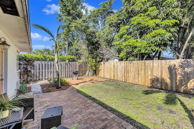 view of yard with a patio