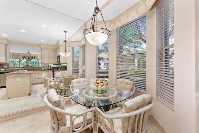 view of dining area