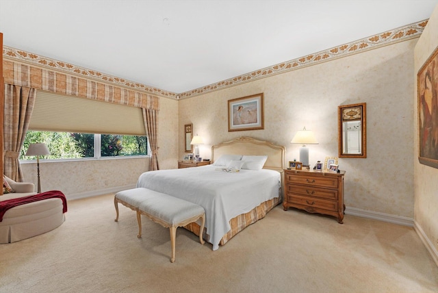 view of carpeted bedroom