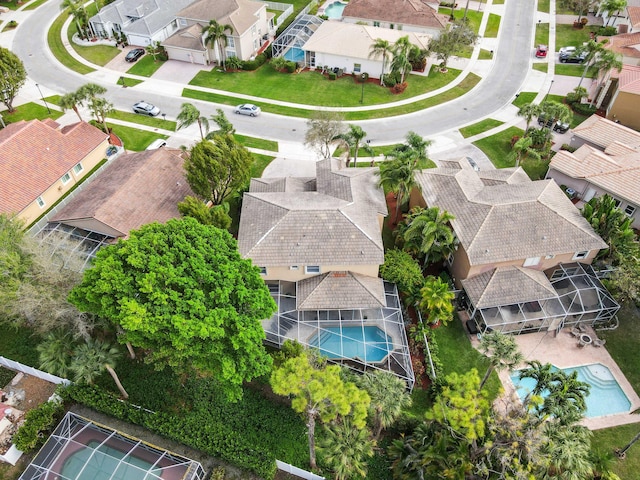 birds eye view of property featuring a residential view