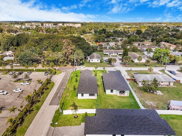 aerial view featuring a residential view