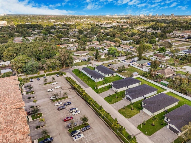 aerial view featuring a residential view