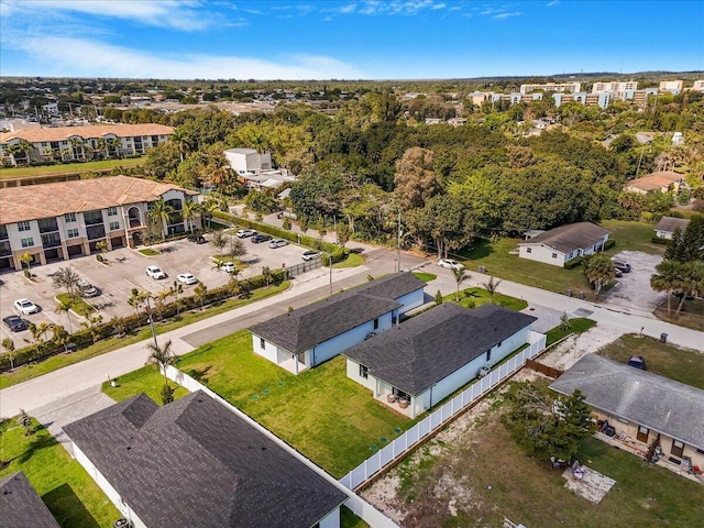 drone / aerial view with a residential view