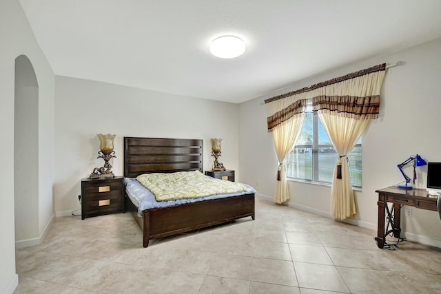 view of tiled bedroom