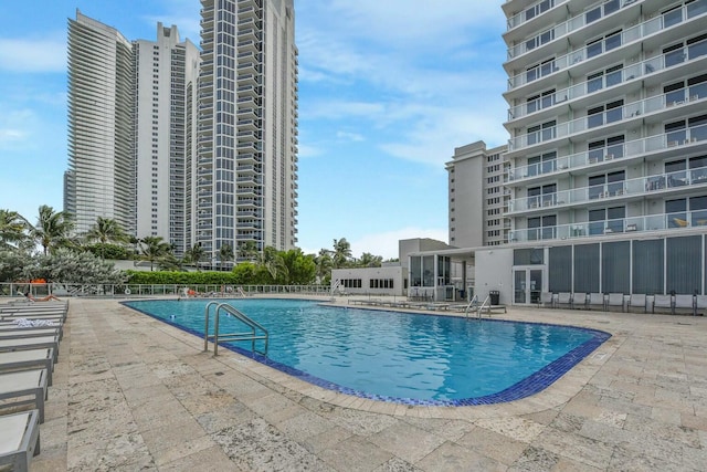 view of pool with a patio