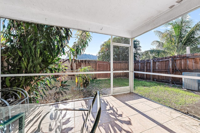 view of sunroom