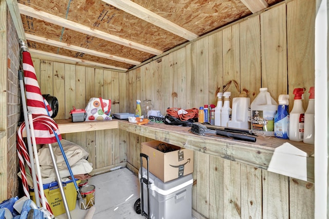 view of storage area