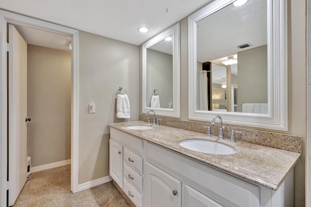 bathroom featuring vanity